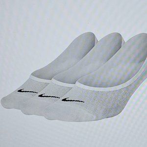 3 Pair Women's Nike No Show/ Liner Size M  Dri-Fit Socks White 3 Pack